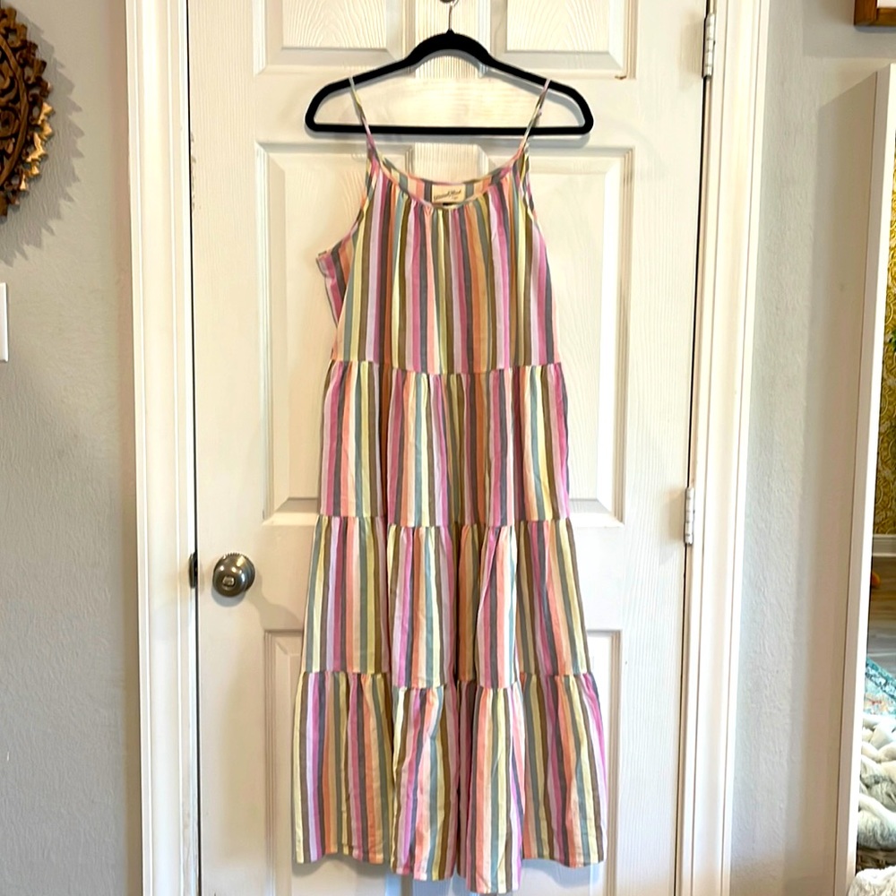 Striped Midi Cami Dress by Universal Thread, L